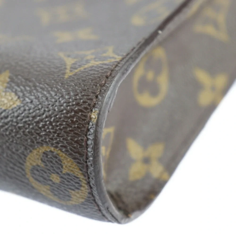LOUIS VUITTON Black Monogram Leather Clutch Bag